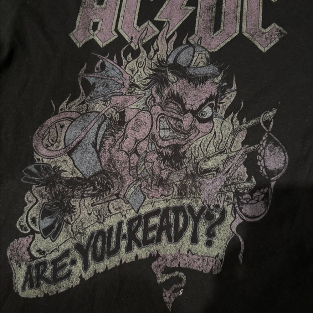 Acdc AC/DC vintage rock metal band tee shirt sz L - Picture 2 of 2